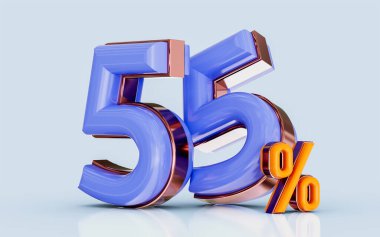 gerçekçi ışıl ışıl% 55 indirimli bayrak altın efekt 3 boyutlu satış teklifi sunma konsepti
