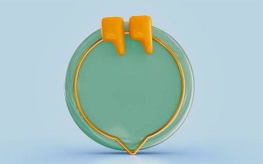 metin boş virgül kelime mesaj balonu sembolü veya bilgi 3d oluşturma simgesi