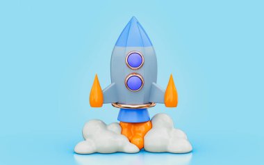 roket öğle yemeği 3D illüstrasyon başlangıç iş politikası pazarlama acentesi yatırım planlama başlatılıyor 