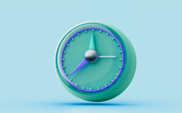 サークルクロック3Dイラスト計時時間管理と締め切りコンセプト — ストック写真