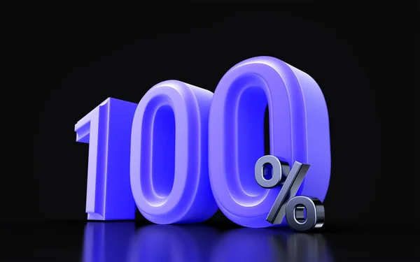 100 Percent Cash Back Icon Very Peri Color Dark Background — ストック写真