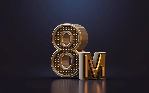 Gold Luxury Thank You Millions Followers Online Social Banner Happy — Stock Fotó