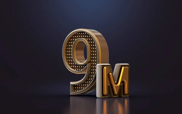 Gold Luxury Thank You Millions Followers Online Social Banner Happy — Stock Photo, Image