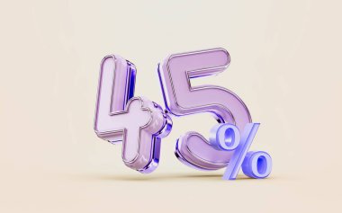 mega alışveriş, tatil festivali için yüzde 45 indirimli metalik parıltılı 3D sunuyor 