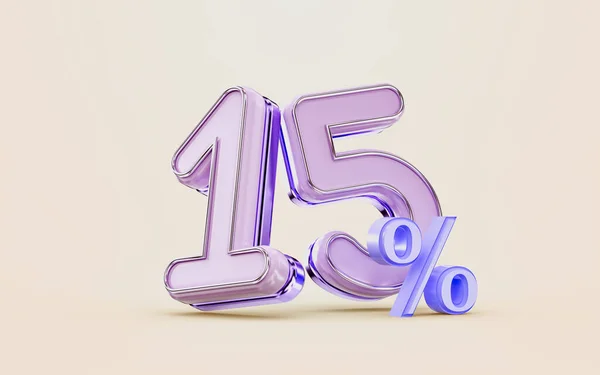 Mega Shopping Offer Percent Discount Metallic Glossy Render Concept Holiday — Stockfoto