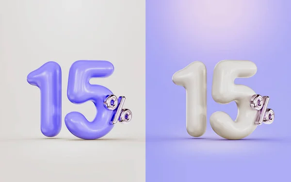 Big Deal Percent Discount Offer Two Different Colors White Purple — Fotografia de Stock