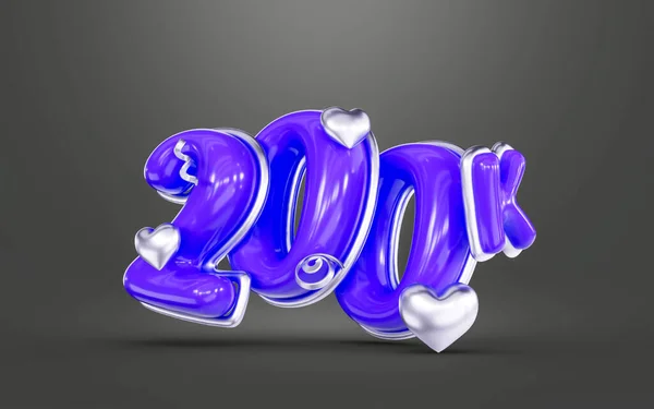 Purple Color Thank You 200K Followers Online Social Banner Happy — Stock Fotó