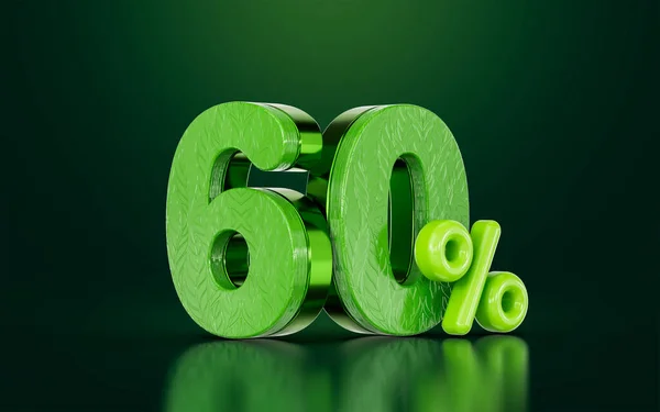 Mega Sell Offer Percent Discount Green Color Black Render Concept — Stock Fotó