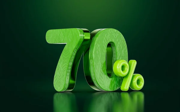Mega Sell Offer Percent Discount Green Color Black Render Concept — Stockfoto