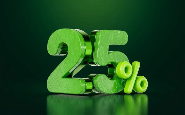 Mega Sell Offer Percent Discount Green Color Black Render Concept — Φωτογραφία Αρχείου