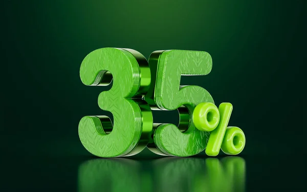 Mega Sell Offer Percent Discount Green Color Black Render Concept — ストック写真