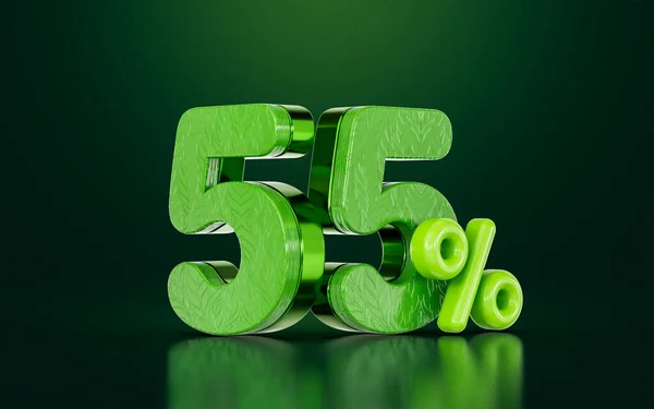 Mega Sell Offer Percent Discount Green Color Black Render Concept — ストック写真