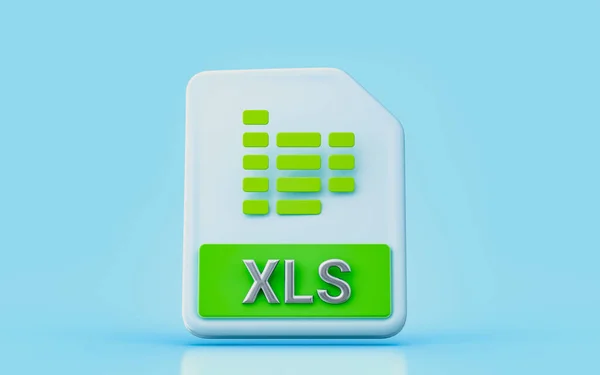 Xls Document File Sign Render Concept House Rent Electricity Bill — Foto de Stock