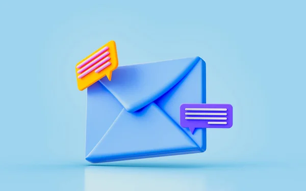 Envelop Message Chat Sing Render Concept Email Appointment Letter Important — Stock fotografie