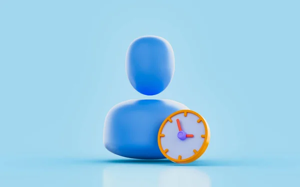 User Sing Clock Render Concept Appointment Working Time History Management — ストック写真