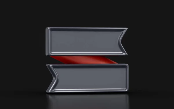Ribbon Sign Dark Background Render Concept Black Friday Exclusive Offer — Fotografia de Stock