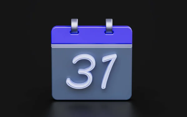 Calendar Sign Dark Background Render Concept New Year Coming Event — Stock Fotó