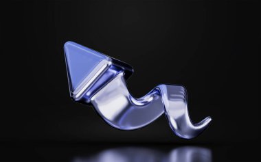 Koyu arkaplanda farklı bir biçim işareti var. Yönlendirme konsepti yönü için 3d