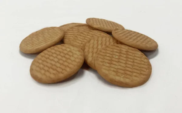 Sladké Cookies Izolované Bílém Pozadí — Stock fotografie