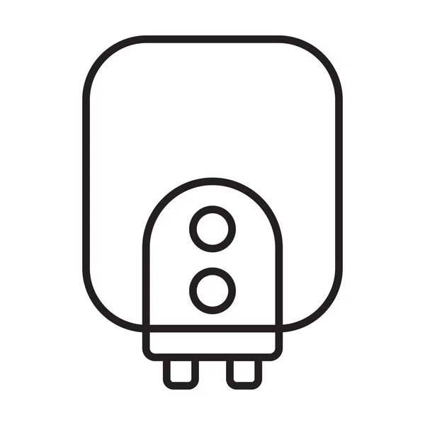 Caldera Calentador Agua Contorno Icono Vector Para Diseño Gráfico Logotipo — Archivo Imágenes Vectoriales