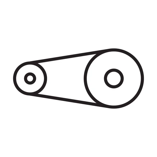 Ingranaggio Cintura Icona Vettoriale Progettazione Grafica Logo Sito Web Social — Vettoriale Stock