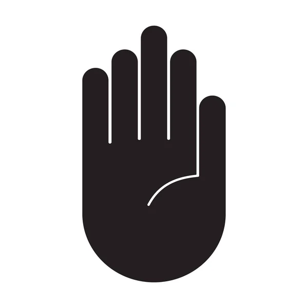 Palm Hand Icône Vecteur Pour Conception Graphique Logo Site Web — Image vectorielle