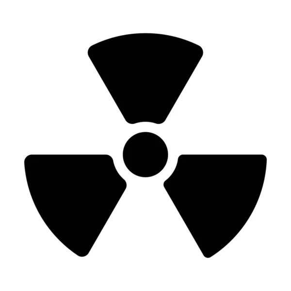 Ядерное Радиационное Предупреждение Иконка Вектор Радиоактивного Символа Атомный Знак Графического — стоковый вектор