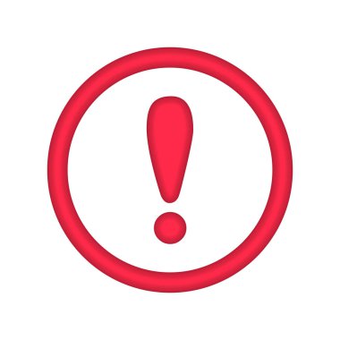 Ünlem vektörü dikkat logo uyarı konuşma balonu önemli yuvarlak işaretli kağıt resim kesim biçimi grafik tasarım, logo, web sitesi, sosyal medya, mobil uygulama, UI illüstrasyon.