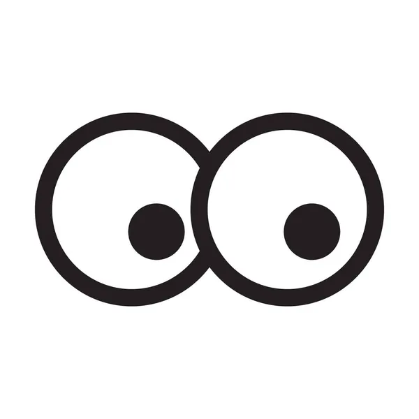 Web Tasarım Logo Bilgi Için Çizgi Film Göz Ikonu Vektörü — Stok Vektör