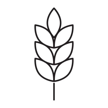 Grafik tasarım, logo, web sitesi, sosyal medya, mobil uygulama, UI illüstrasyon için tarım buğday ikonu vektörü