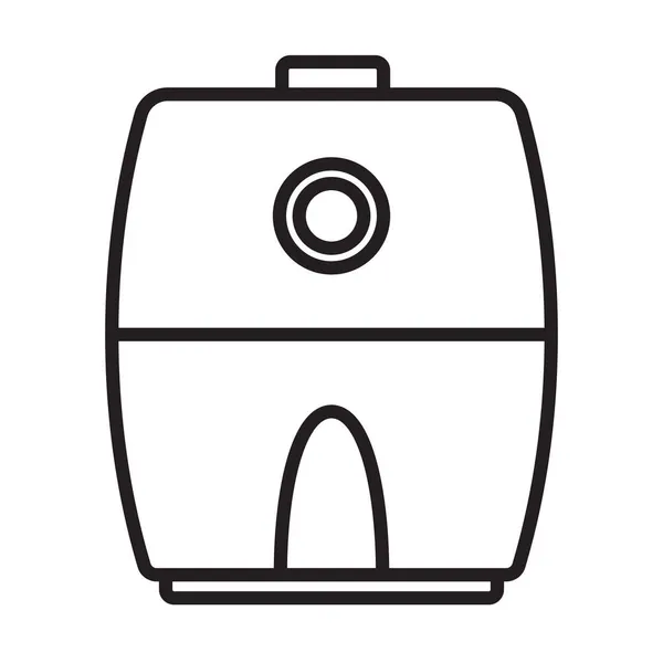 Cooking Air Fryer Appliance Icon Vector Graphic Design Logo Website — Stock Vector