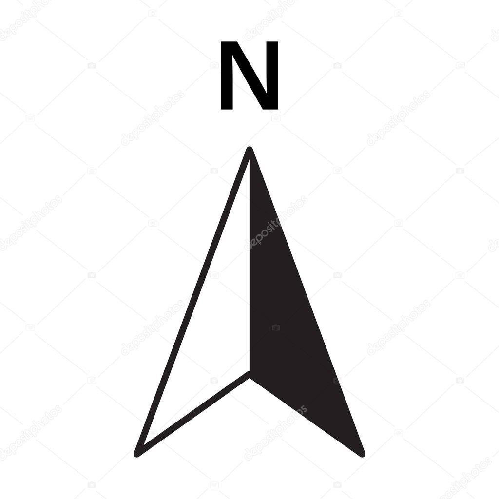 Arrow compass icon vector north direction for graphic design, logo, web site, social media, mobile app, ui