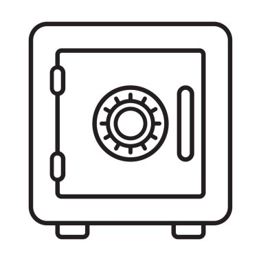 Grafik tasarımı, logosu, web sitesi, sosyal medya, mobil uygulama, UI için banka güvenli kutu simgesi