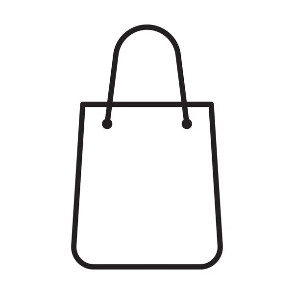 Shopping Bag Outline Icon Vector Isolated White Background Graphic Design — Stock Vector