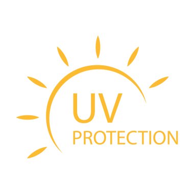Grafik tasarım, logo, web sitesi, sosyal medya, mobil uygulama, ui illüstrasyon için UV radyasyon ikonu vektörü solar ultraviyole ışık sembolü.