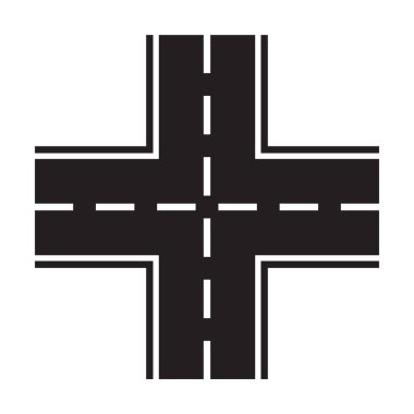 grafik tasarım, logo, web sitesi, sosyal medya, mobil uygulama, UI için kesişen yollar simgesi