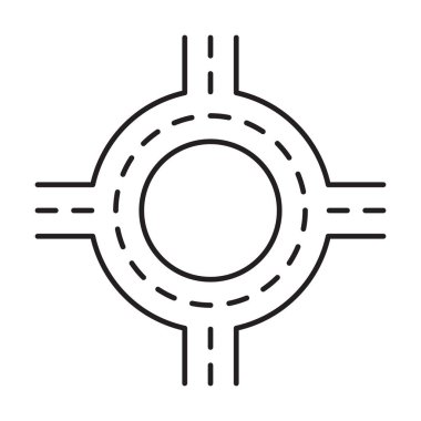 grafik tasarım, logo, web sitesi, sosyal medya, mobil uygulama, UI için yol ikonu vektör kesişim yolları sembolü