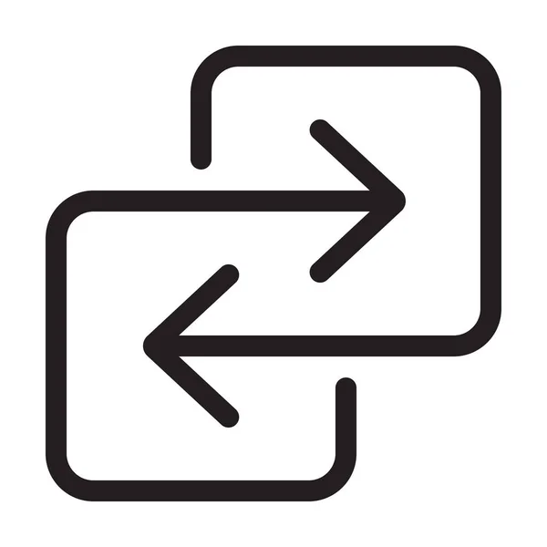 Transferência Setas Ícone Símbolo Troca Vetorial Para Design Gráfico Logotipo —  Vetores de Stock