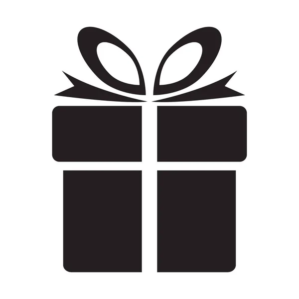 Weihnachtsgeschenkbox Mit Schleife Und Bogen Vektor Symbol Für Grafikdesign Logo — Stockvektor