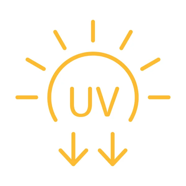 Излучение Иконка Вектор Солнечного Ультрафиолетового Света Символ Графического Дизайна Логотип — стоковый вектор