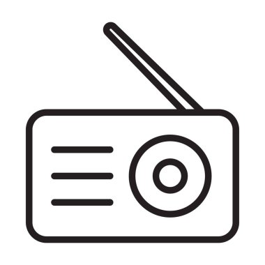 grafik tasarım, logo, web sitesi, sosyal medya, mobil uygulama, ui illüstrasyon için radyo simgesi vektörü