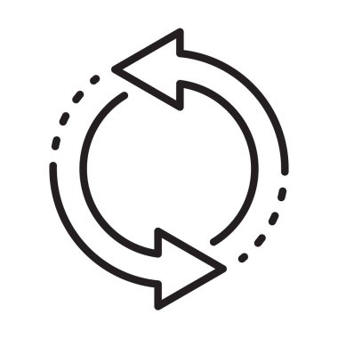 Grafik tasarım, logo, web sitesi, sosyal medya, mobil uygulama, ui illüstrasyon için ikon vektörü çift ters ok değişim doğrusal işaretini değiştir.