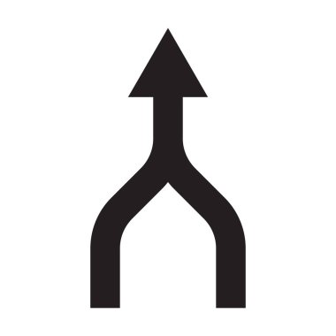 Grafik tasarımı, logo, web sitesi, sosyal medya, mobil uygulama, UI illüstrasyonu için ikon vektör işbirliği, ortaklık, ittifak, birleşme ve büyüme kavramını birleştiren iki ok