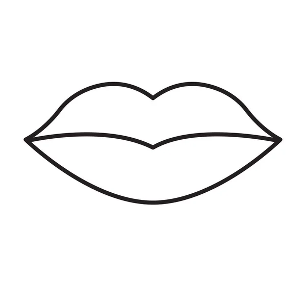 Lips Icon Vector Cosmetic Logo Your Website Design Logo App — Stok Vektör