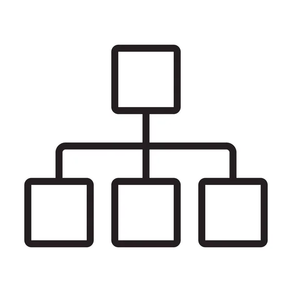 Organization Hierarchy Chart Icon Vector Project Management Project Team Data — ストックベクタ
