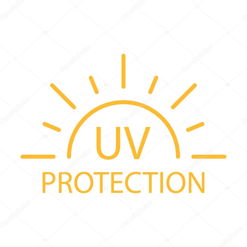 UV radiation icon vector solar ultraviolet light symbol for graphic design, logo, website, social media, mobile app, UI illustration.