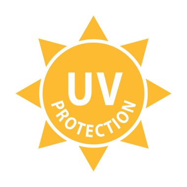 Grafik tasarım, logo, web sitesi, sosyal medya, mobil uygulama, UI illüstrasyon için UV radyasyon ikonu vektörü solar ultraviyole ışık sembolü.