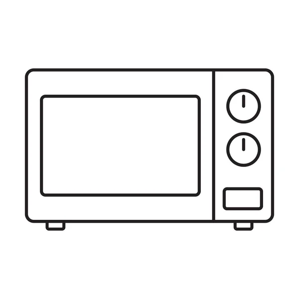 Microondas Vector Icono Para Diseño Gráfico Logotipo Sitio Web Redes — Archivo Imágenes Vectoriales