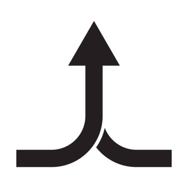 Grafik tasarımı, logo, web sitesi, sosyal medya, mobil uygulama, UI illüstrasyonu için ikon vektör işbirliği, ortaklık, ittifak, birleşme ve büyüme kavramını birleştiren iki ok