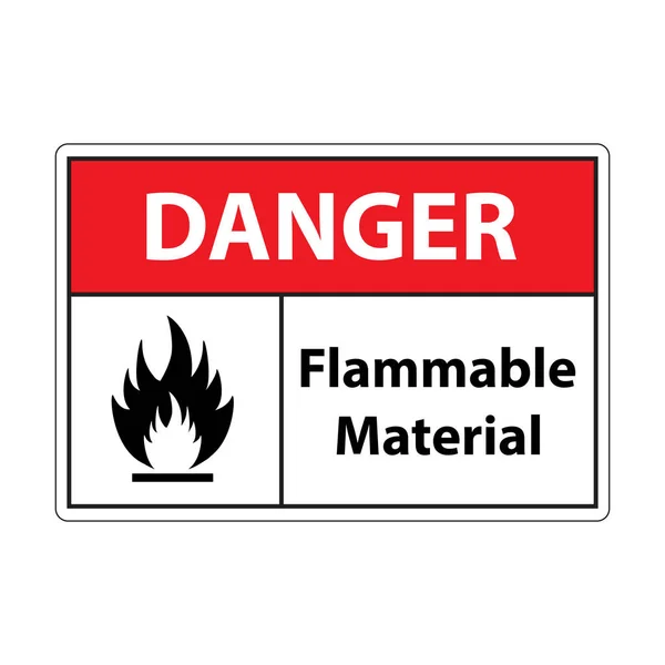 Danger Flammable Material Sign Icon Vector Graphic Design Logo Website — стоковий вектор